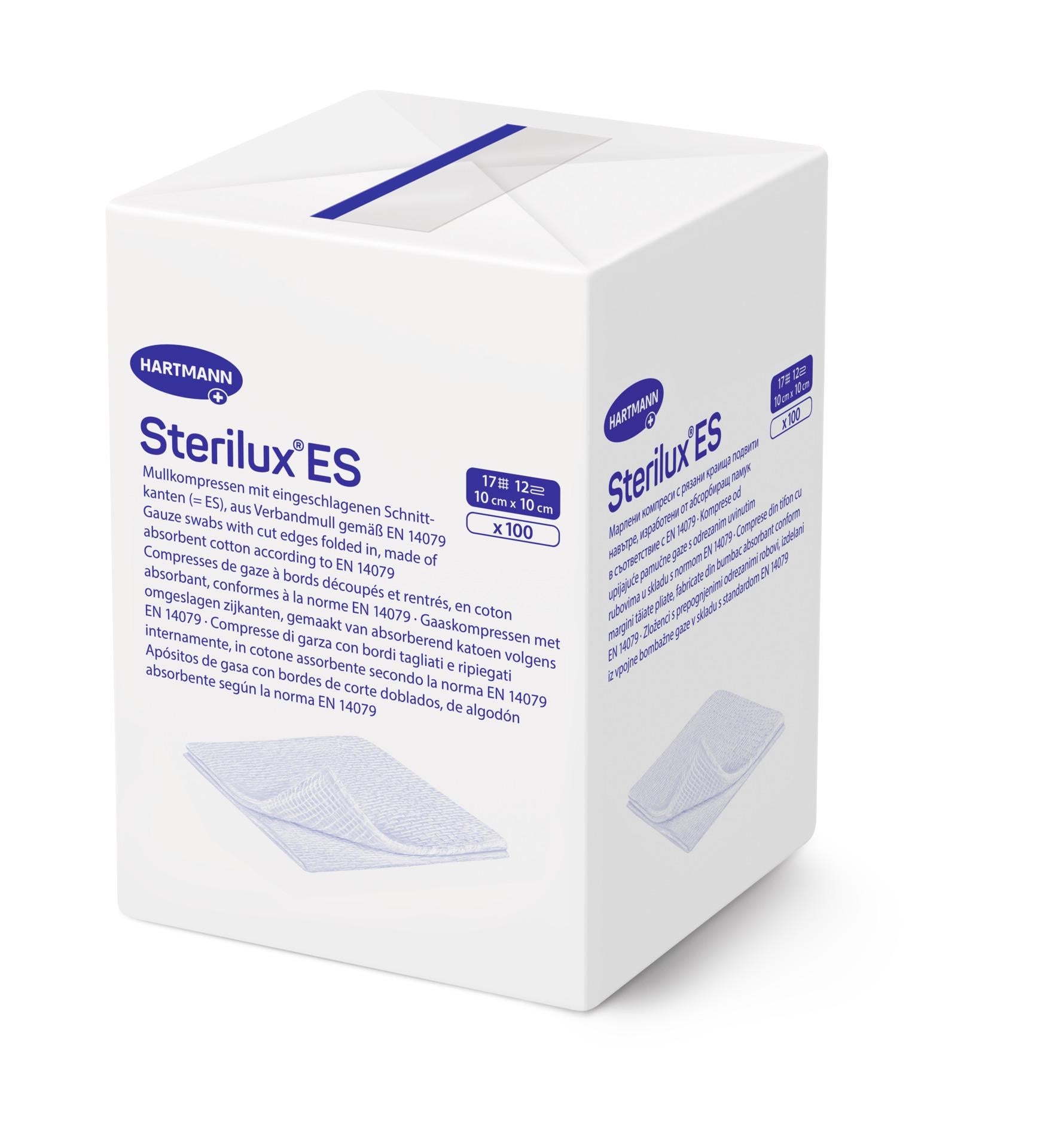 Марлевые салфетки Sterilux® ES 10х10 см нестерильные, 12-слойные, 100 шт./уп.