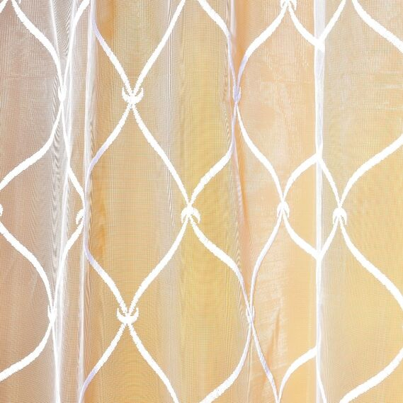 Тюль сетка IDEIA Black and white stile V-BEYAZ 2,95 м c вышивкой Белый (2200004205809)