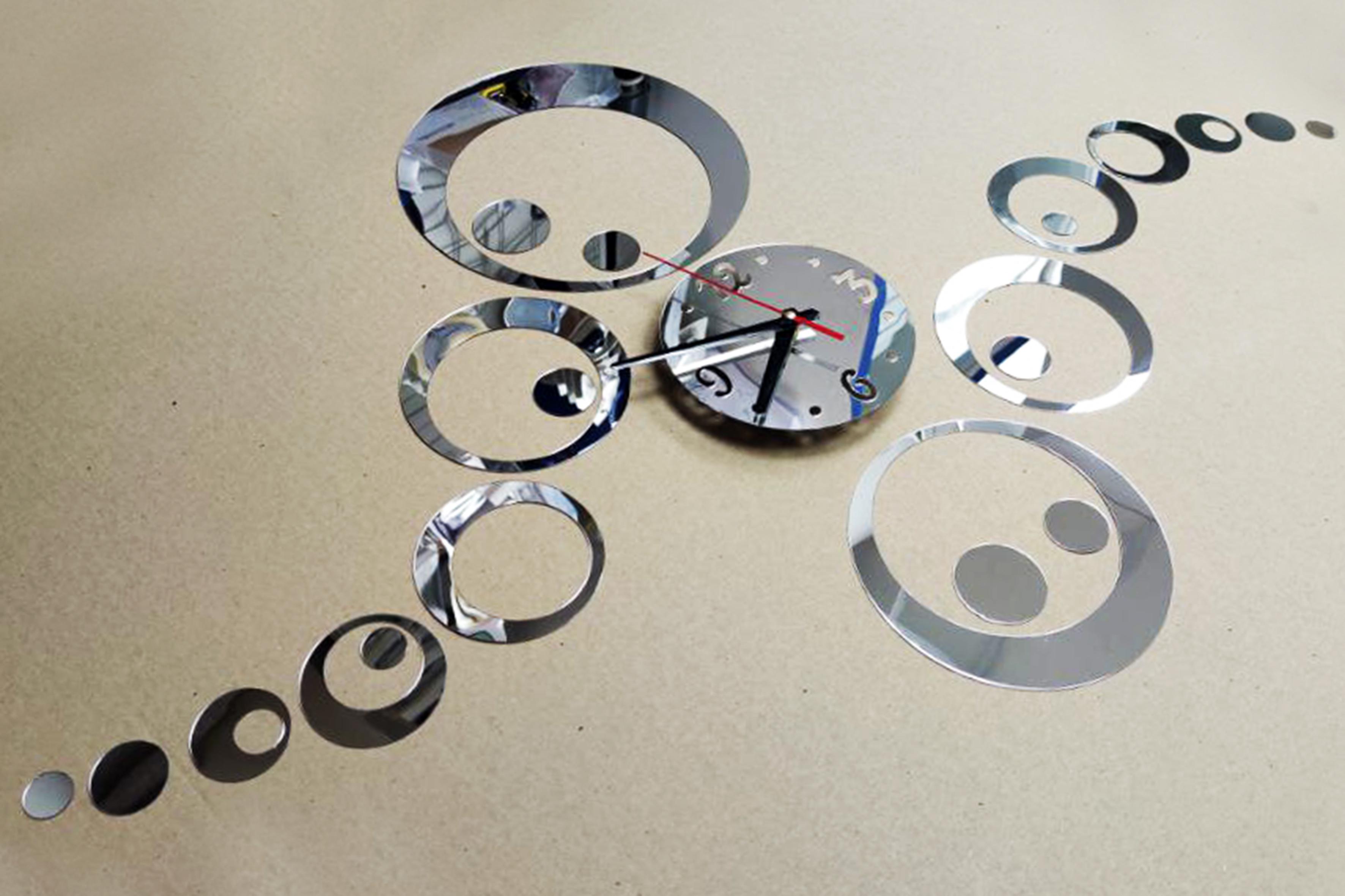 Часы настенные 3D с зеркальным эффектом Waves 60х50 см (1012136)