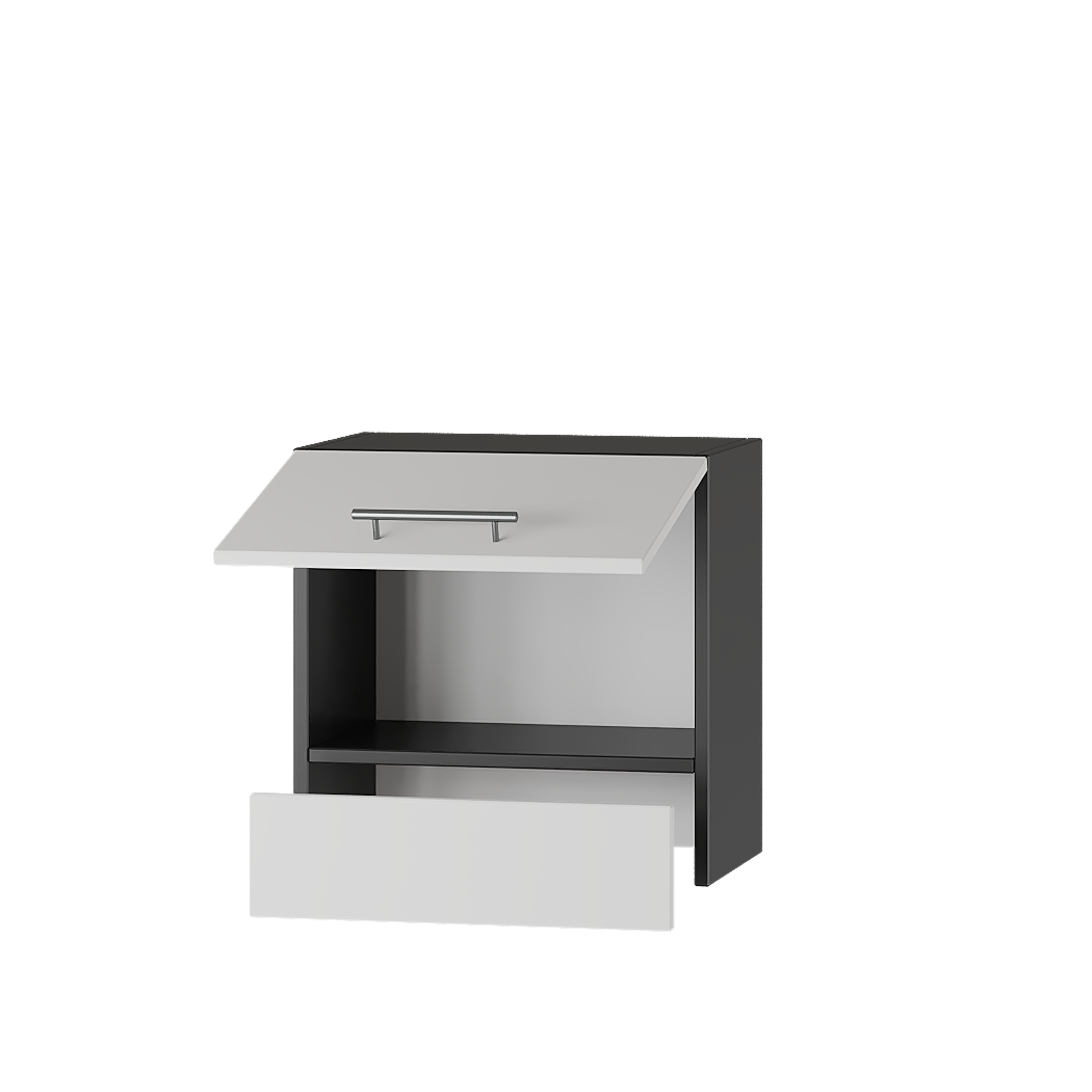 Шафа верхня Еверест Оптіма модуль Верх для витяжки В11-500 50х30х50 см Німфея Альба/Антрацит (08470) - фото 3