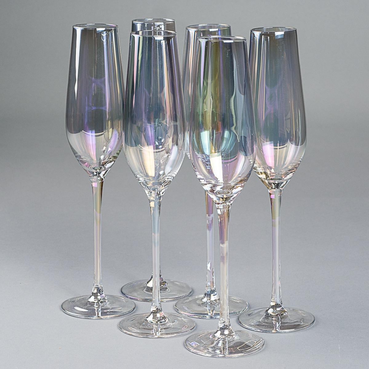 Набор бокалов стеклянных для шампанского Флюорит 200 мл (8507-014)