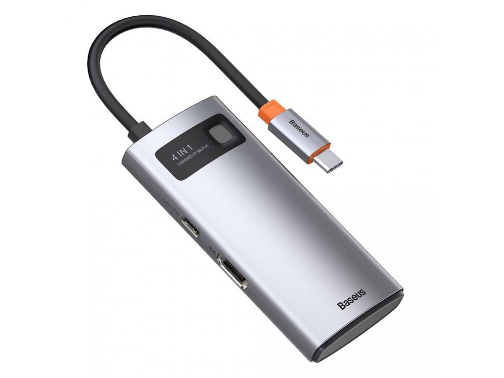 USB-Хаб Baseus Multifunctional Metal Gleam 4-in-1 Type-C (CAHUB-CY0G)