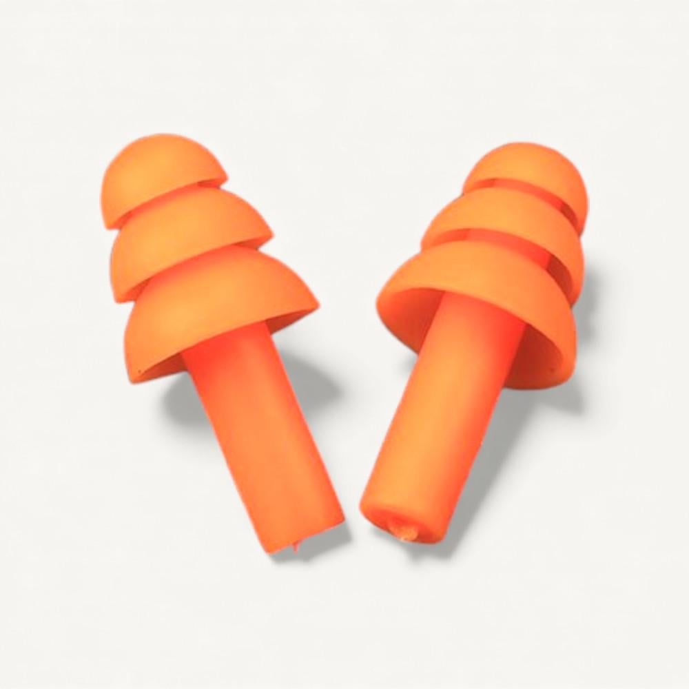 Беруши для сна плавания Univerza Елка силиконовые шумоподавляющие анатомические в футляре Оранжевый - фото 1