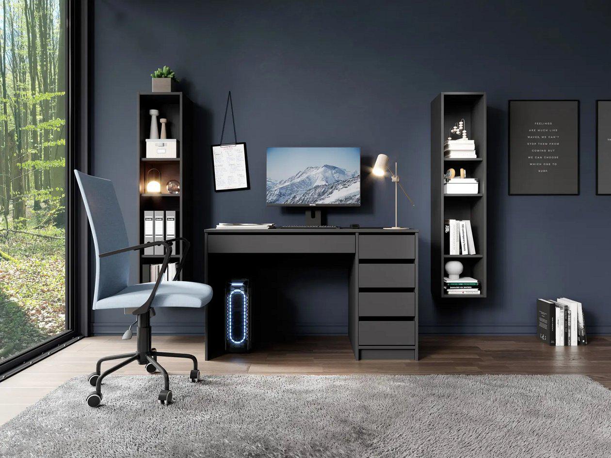 Стол туалетный Perfect Home Ada 5S/120 с 5 ящиками Антрацит (PFH-091308) - фото 7 Стол туалетный Perfect Home Ada 5S/120 с 5 ящиками Антрацит (PFH-091308) - фото 7