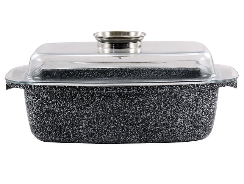 Гусятница ZAUBERG алюминиевая мраморное покрытие индукционная 32х22 см 5,5 л (SN 0832)