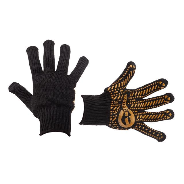 Рукавичка трикотажна Intertool ПВХ крапки 10" клас в’язки 7 90 г Чорний/Жовтий (SP-0128)