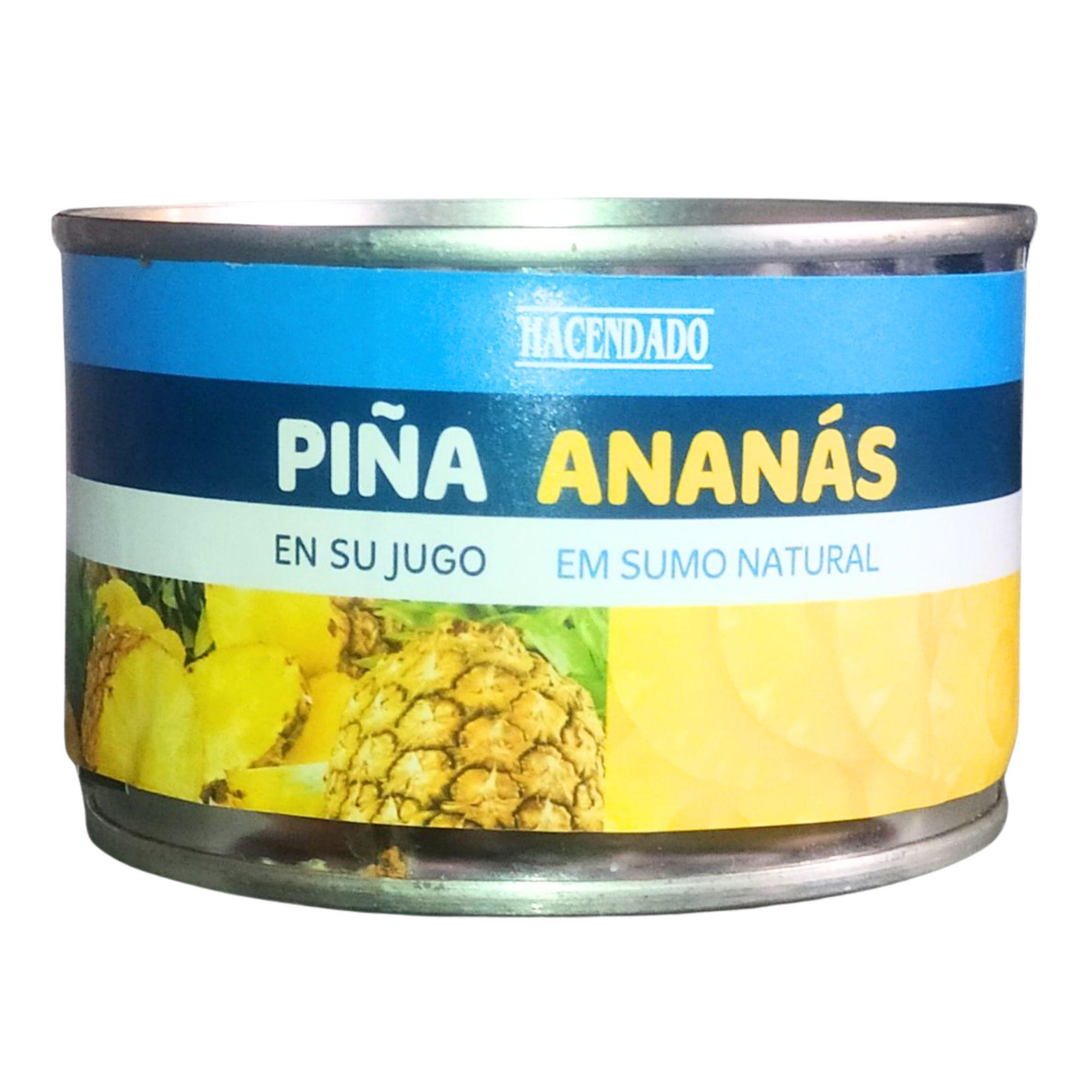 Ананаси в натуральному соку Hacendado Pina Ananas 236 г