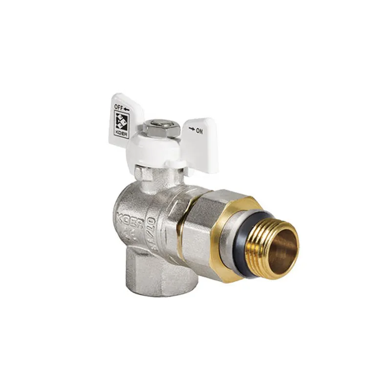 Кран с американкой KOER KR.228.W-Gi антипротечка угловой 1/2" Белый (KR0195) - фото 1 Кран с американкой KOER KR.228.W-Gi антипротечка угловой 1/2" Белый (KR0195) - фото 1