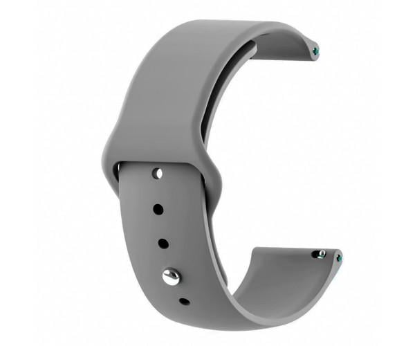 Ремешок Silicone для Samsung Galaxy Watch FE 40 мм/Watch 7/6/5 20 мм Серый