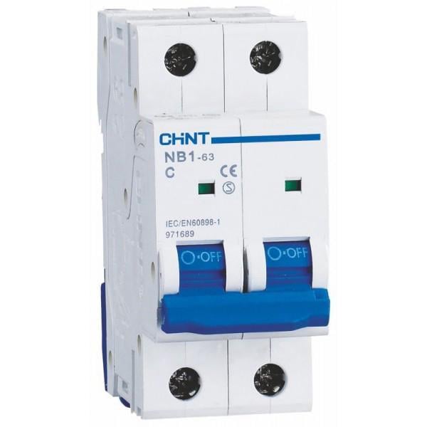 Автоматический выключатель CHINT NB1-63H DB 2P 3A 10кА C (179830) - фото 1