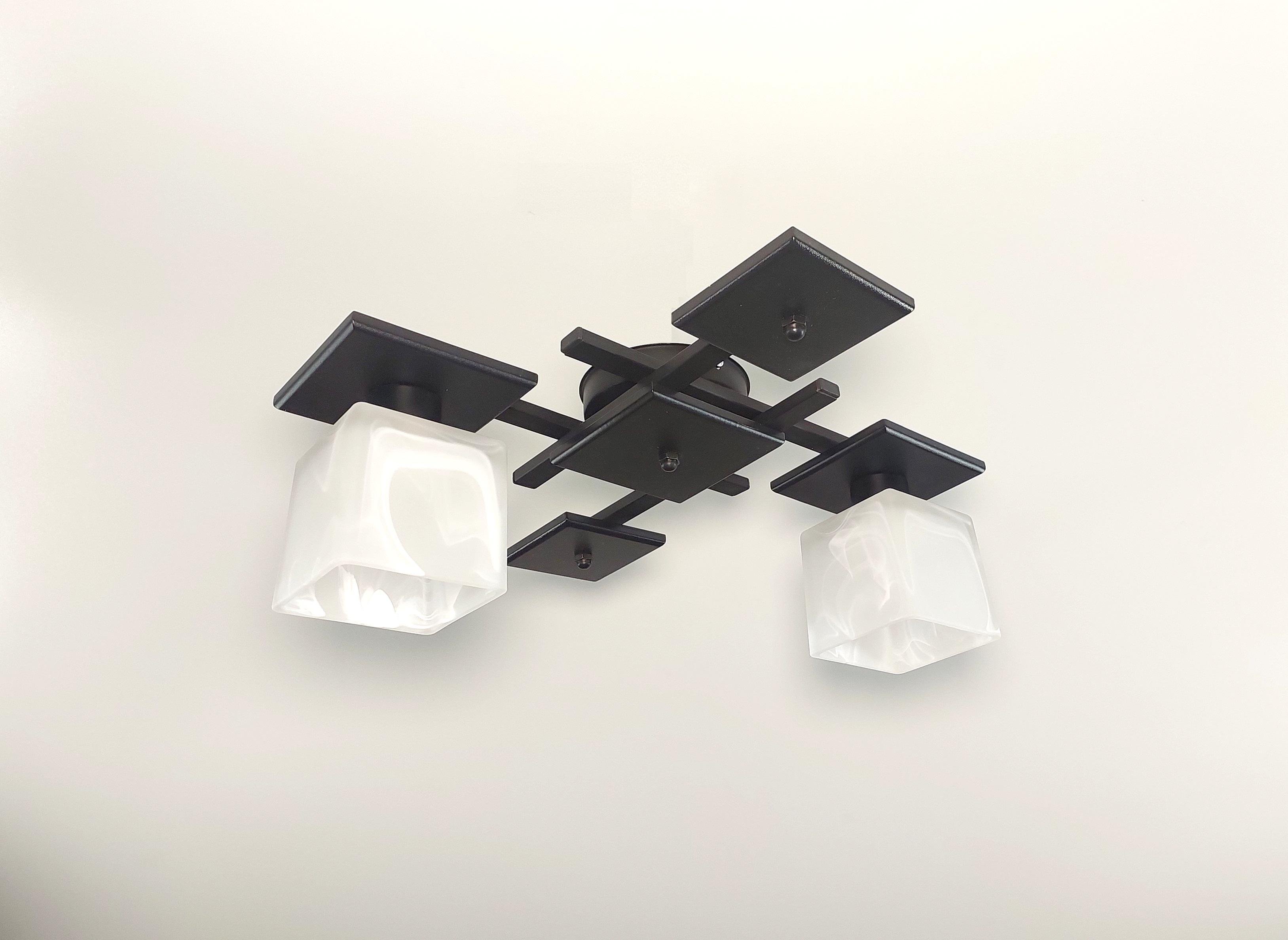 Люстра потолочная 2002/2 на 2 плафона Черный (21314462) - фото 2