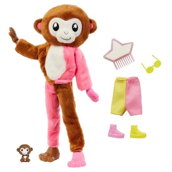 Лялька Barbie cutie reveal doll with monkey plush costume (1849432283) - фото 2