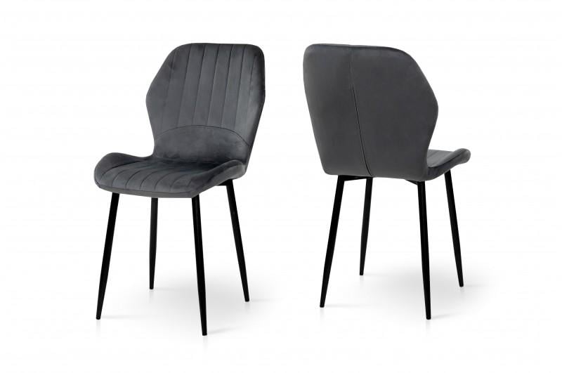 Кухонний стілець Мікс Меблі Leon велюр Сірий кварц/Чорний - фото 4