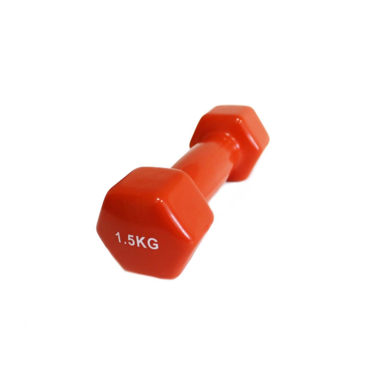 Гантель для фітнесу Generation Fitness з вініловим покриттям 1,5 кг Orange (FF51D3A-1.5kg)