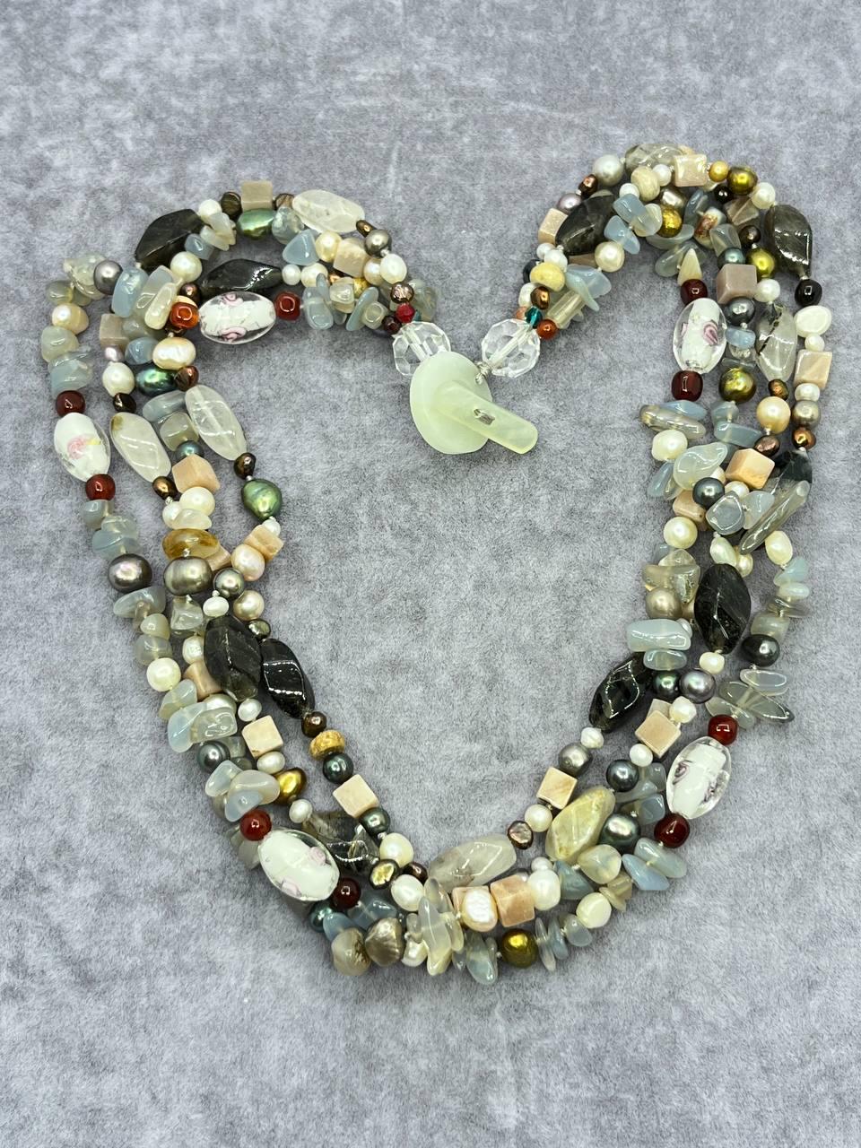 Бусы самоцветы 48 см Разноцветный (10156)