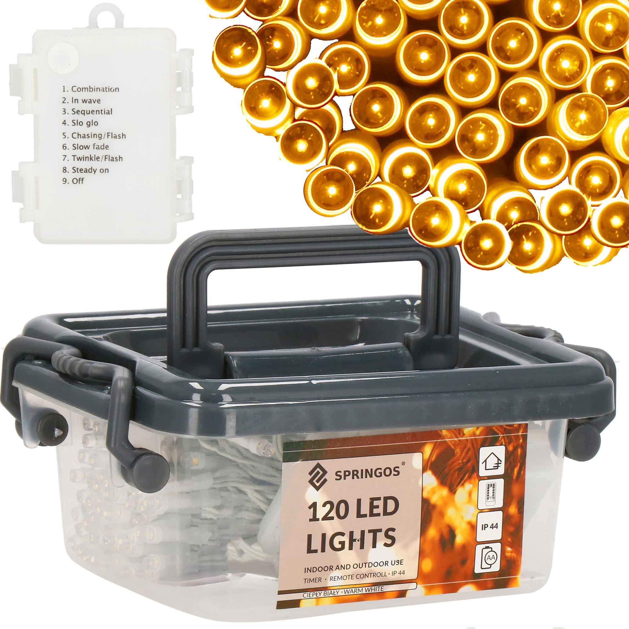 Гірлянда на батарейках Springos 120 LED 9 м Warm white (CL0171) - фото 7 Гірлянда на батарейках Springos 120 LED 9 м Warm white (CL0171) - фото 7