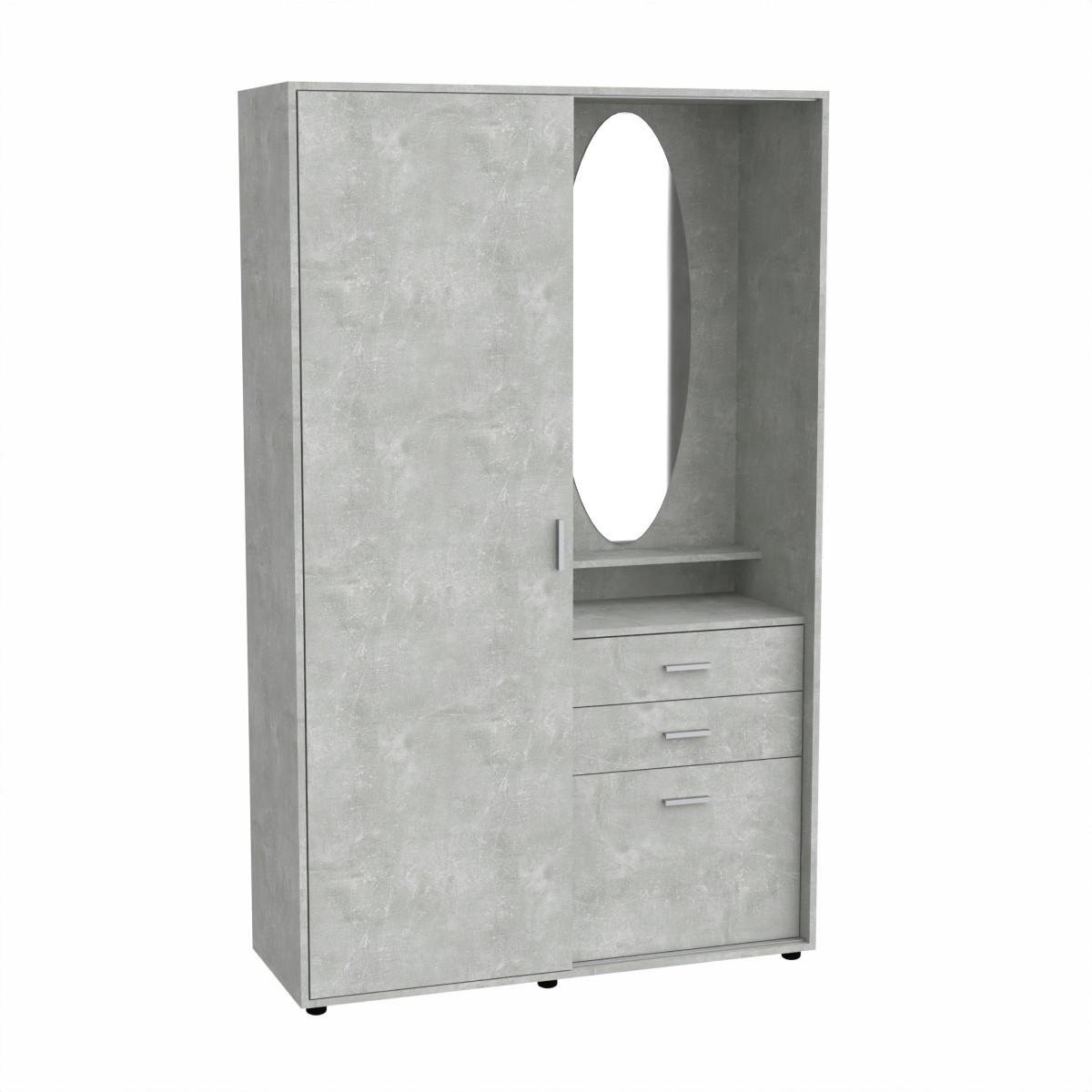 Передпокій-купе Компаніт Альона 120х44,8х195 см Ательє світлий (26623654)