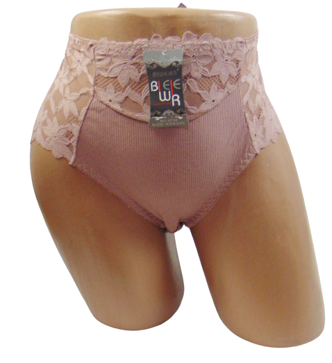 Трусы с кружевом Biweier 9738 5XL Пудровый