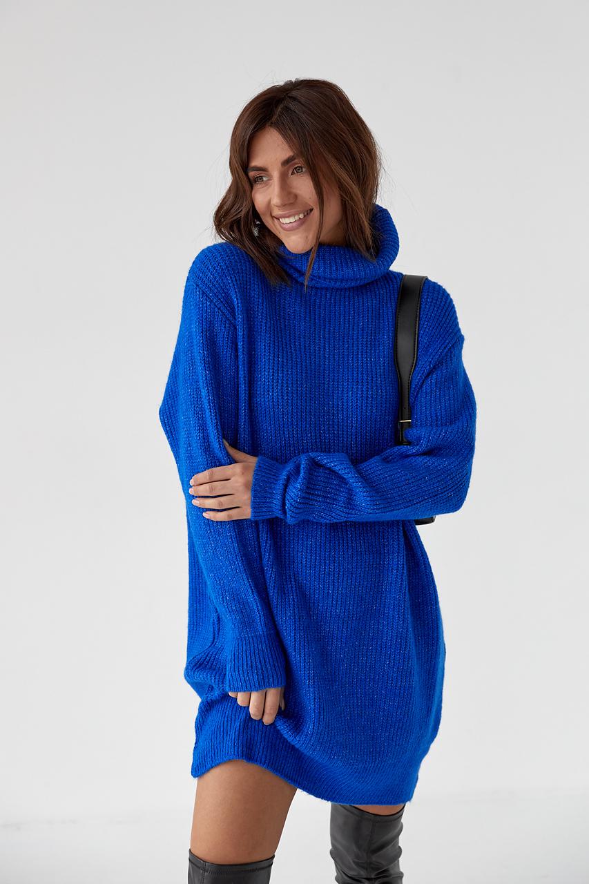 Свитер-туника вязаный LUREX M Синий (9506345)