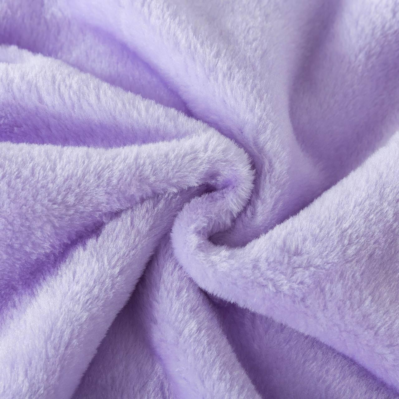 Плед велюровый з выдавкой однотонный Vitas 200х240 см Пудровый (G2) - фото 4