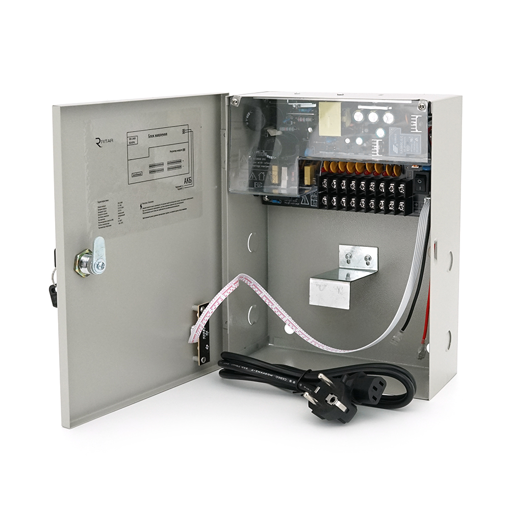 Джерело безперебійного живлення імпульсне Ritar UPS-P12/15/7 для систем відеоспостереження 12 В 15 А (27285)