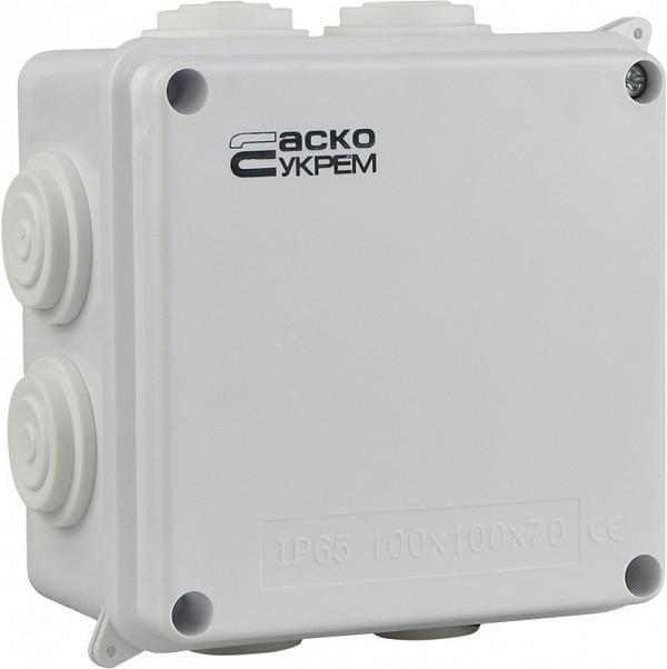 Коробка распределительная накладная TYRA АСКО IP55 100х100х70 мм (23650147)
