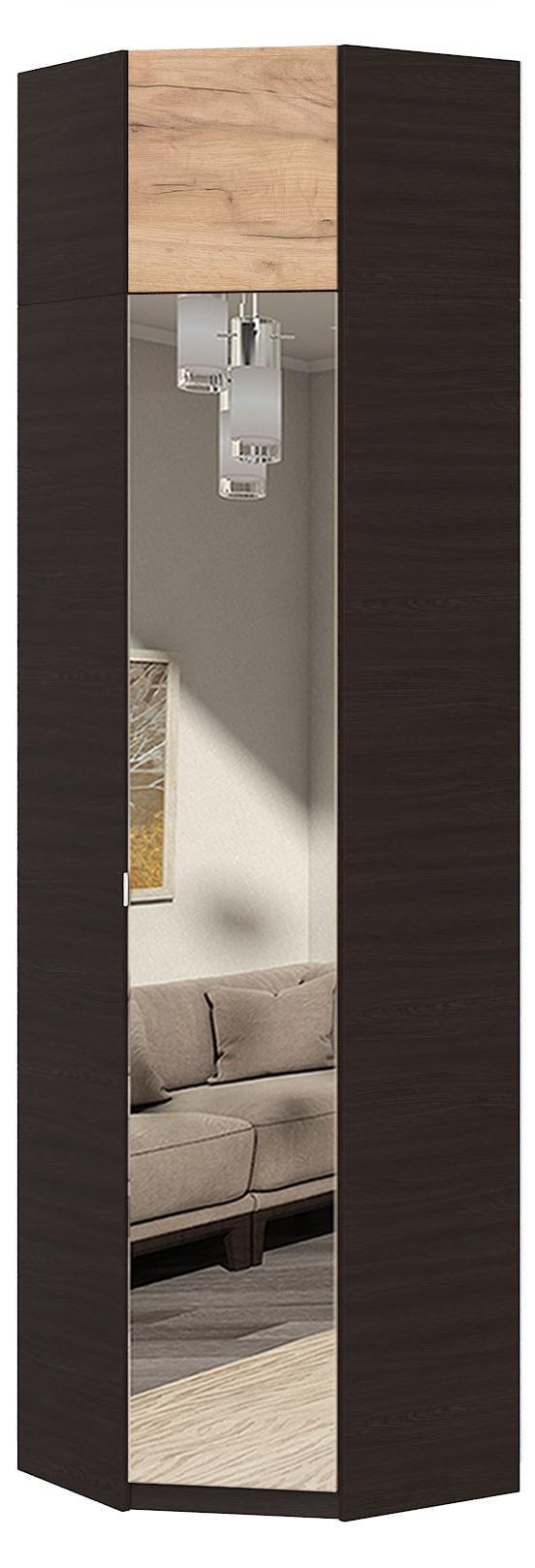 Шкаф угловой с зеркалом Мастер Форм Тетрис 620х376х2400 мм Венге магия/Дуб крафт золотой (31917) - фото 1 Шкаф угловой с зеркалом Мастер Форм Тетрис 620х376х2400 мм Венге магия/Дуб крафт золотой (31917) - фото 1