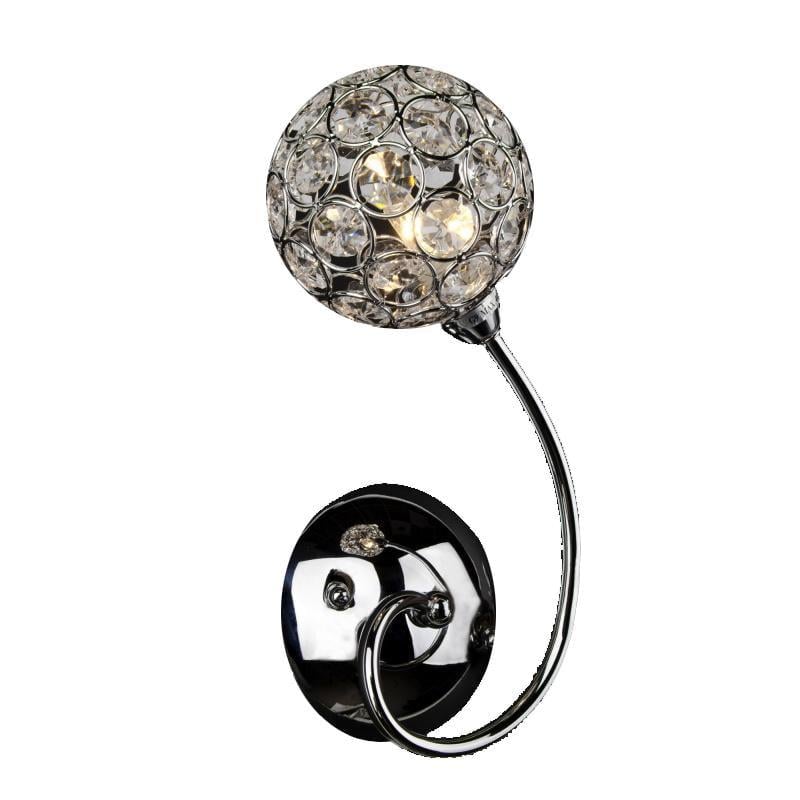 Бра настенное накладное BR-01 365A W/1 G9 в спальню хрустальное (L97-018)