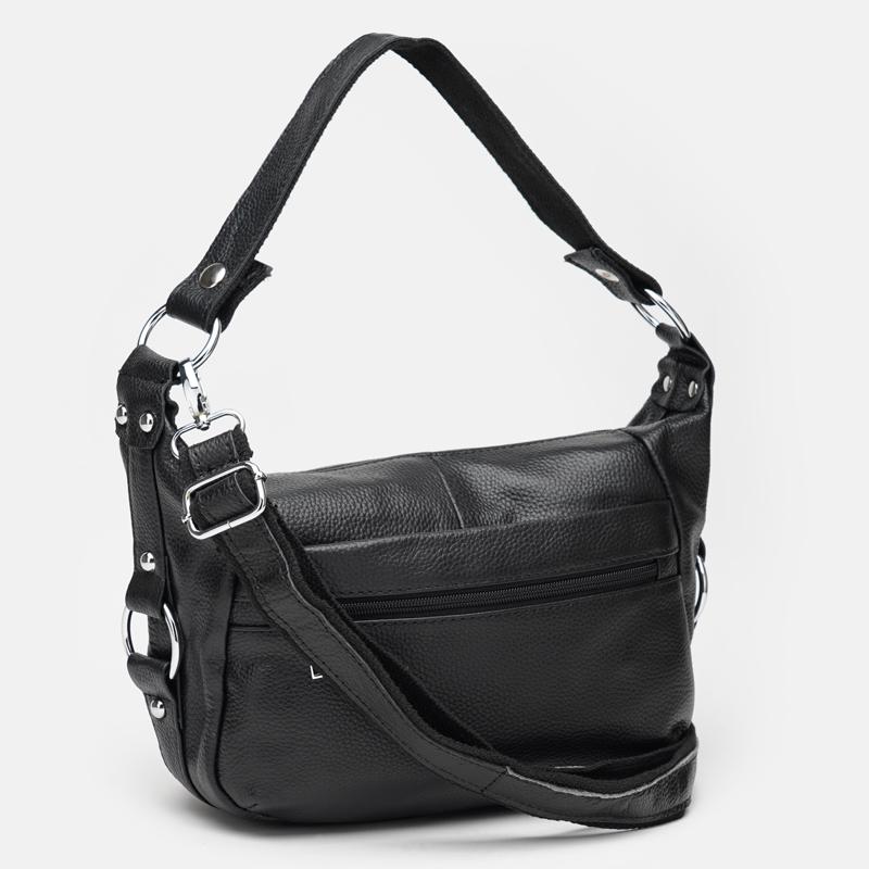 Сумка жіноча шкіряна Borsa Leather K1131 Black - фото 2