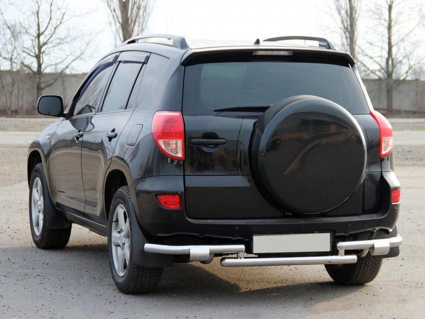 Задняя защита AK005-2 CAN для Toyota Rav 4 2006-2013 гг. нержавеющая сталь Хром