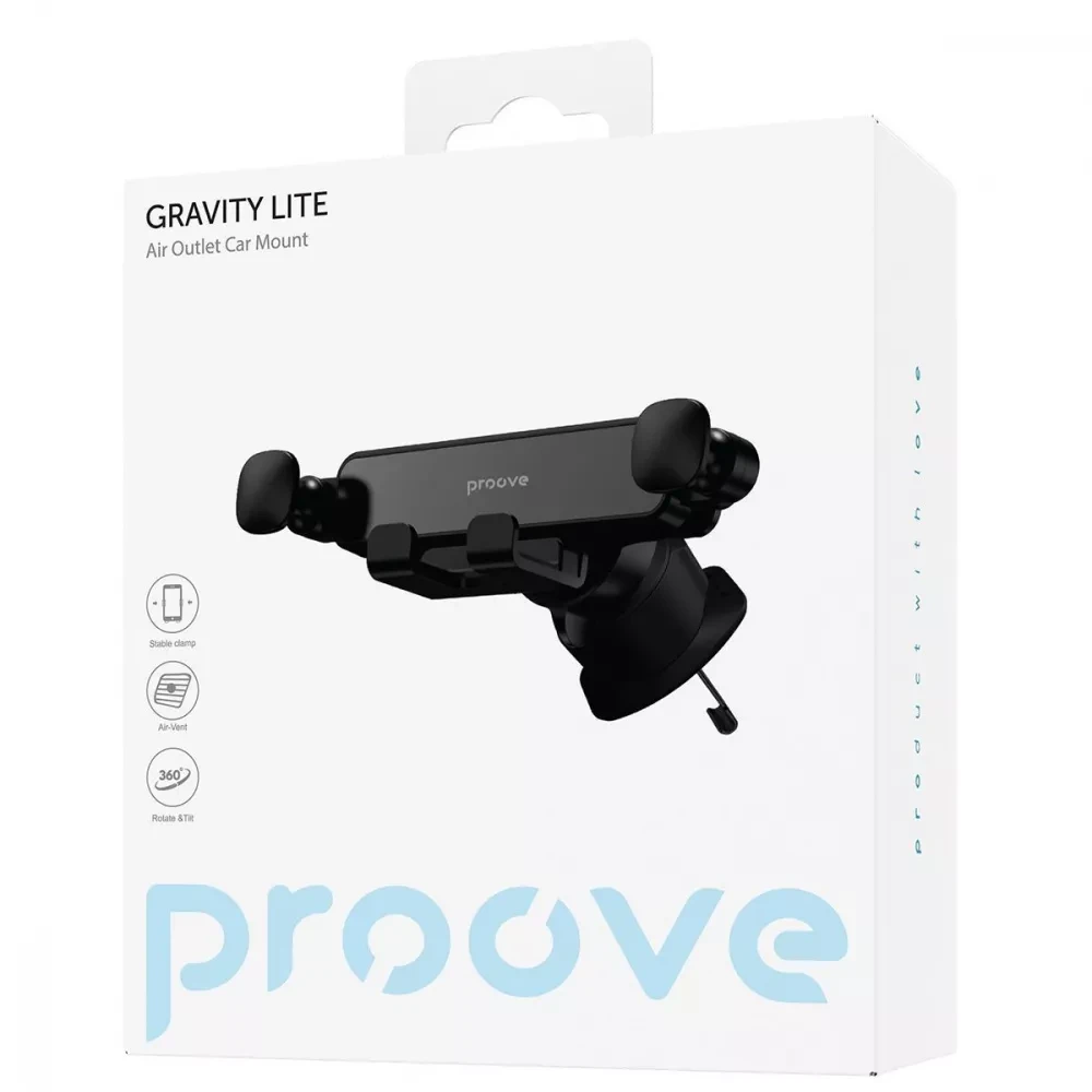 Держатель автомобильный держатель Proove Gravity Lite Air Outlet Car Mount - фото 2 Держатель автомобильный держатель Proove Gravity Lite Air Outlet Car Mount - фото 2