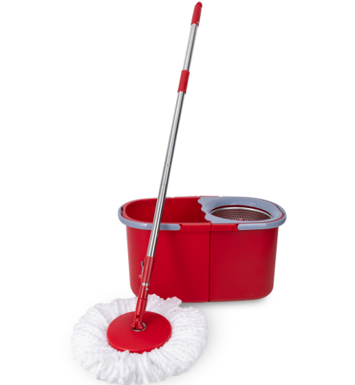 Швабра с телескопической рукояткой Valsar TURBO 360 2в1 с ведром для пола (29227373)