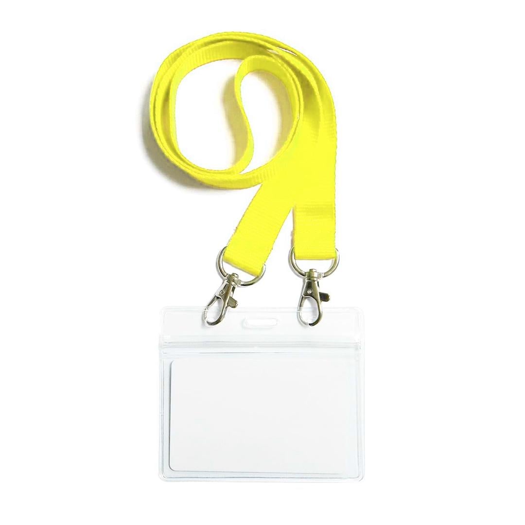 Бейдж с шнурком Ardix COM-08 95х80 мм 10 шт. Желтый (07-015-YE)