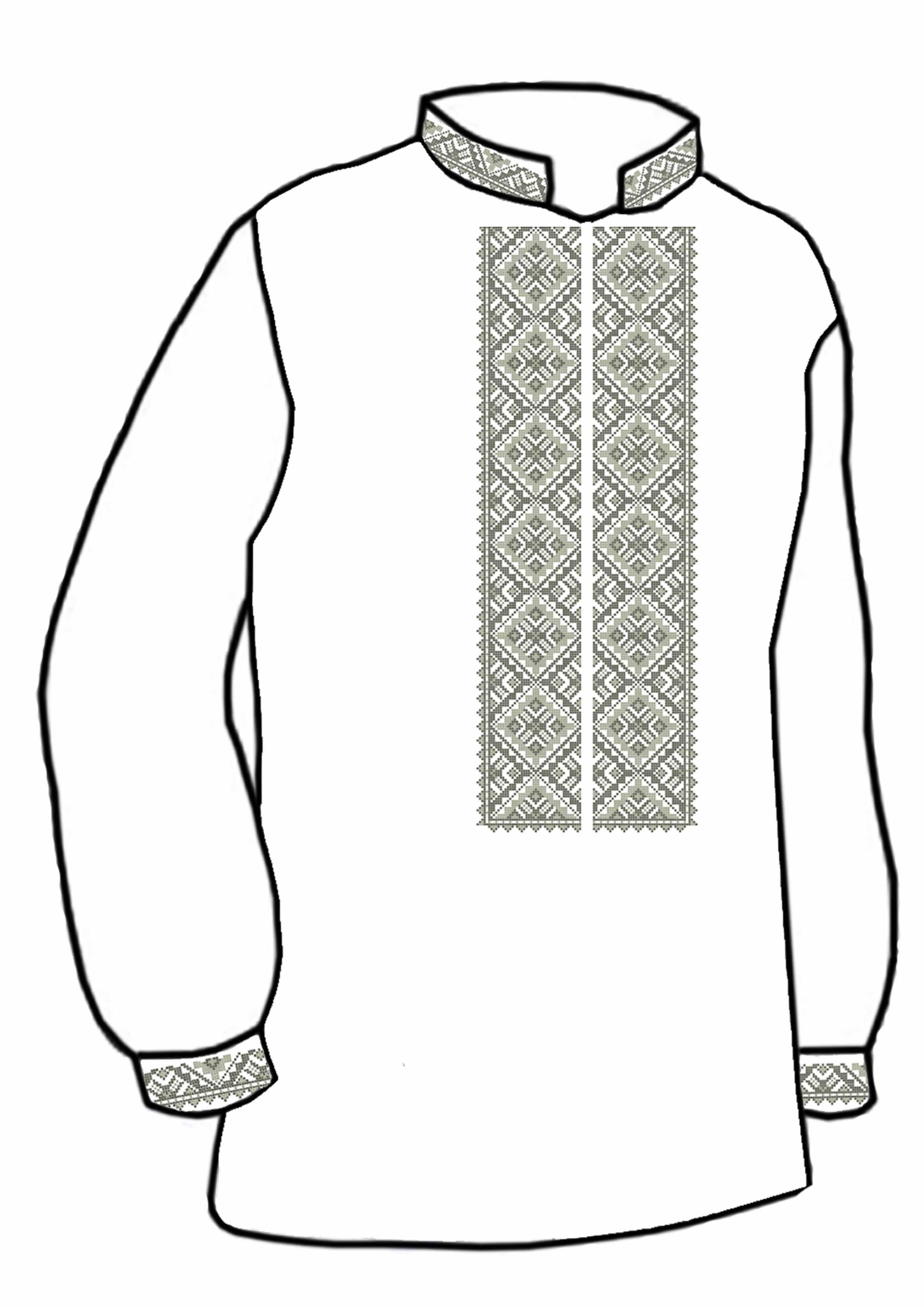 Заготовка для вишивки нитками або бісером сорочка СЧ-94 домоткане полотно Заготовка для вишивки нитками або бісером сорочка СЧ-94 домоткане полотно