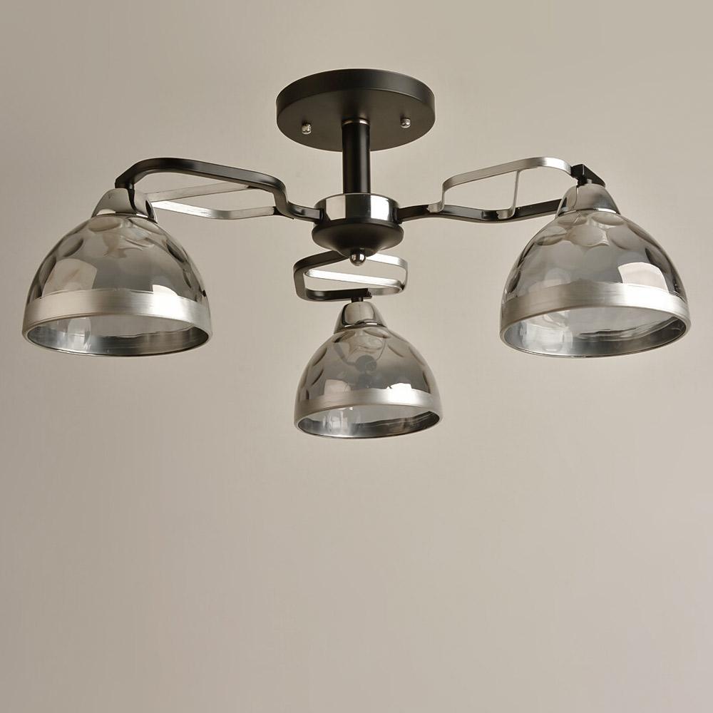 Люстра стельова Lighthouse SRS-19384/3 Чорний/Хром/Димчастий Люстра стельова Lighthouse SRS-19384/3 Чорний/Хром/Димчастий