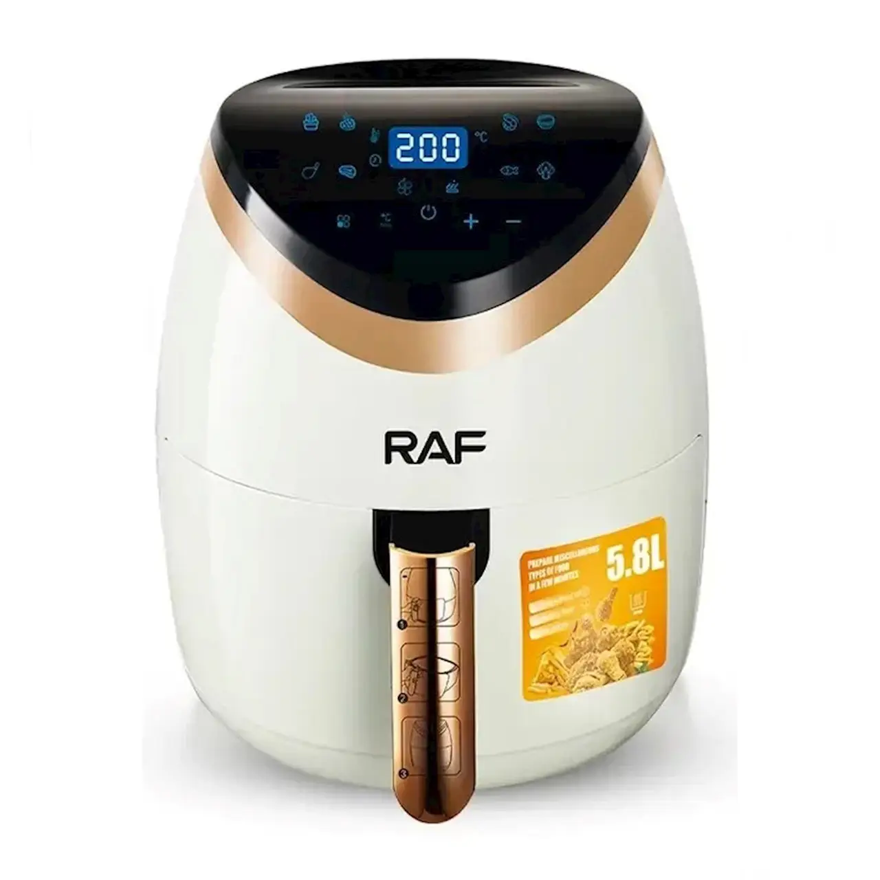 Аэрофритюрница электрическая RAF R. 5234W без масляная 5,8 л (RAF-5234)