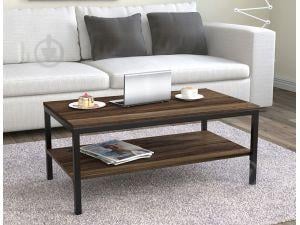 Журнальный столик с деревянной полкой  JecksonLoft Kroper Ясень 120*60 см  058