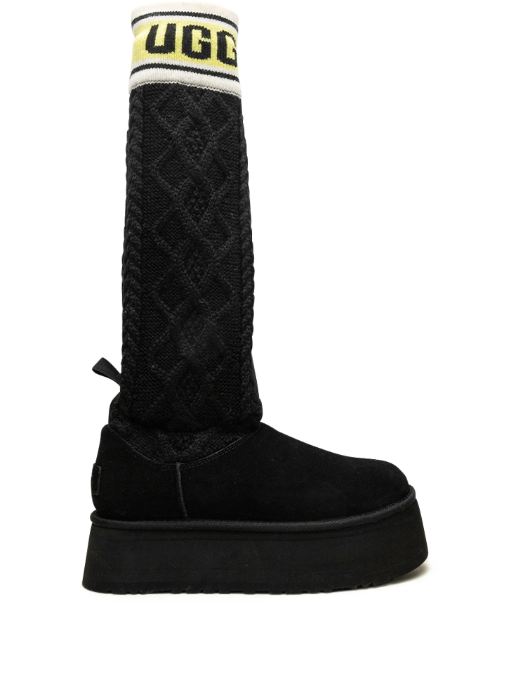Уги жіночі UGG Sweater Letter Boots р. 36 Чорний (16547)