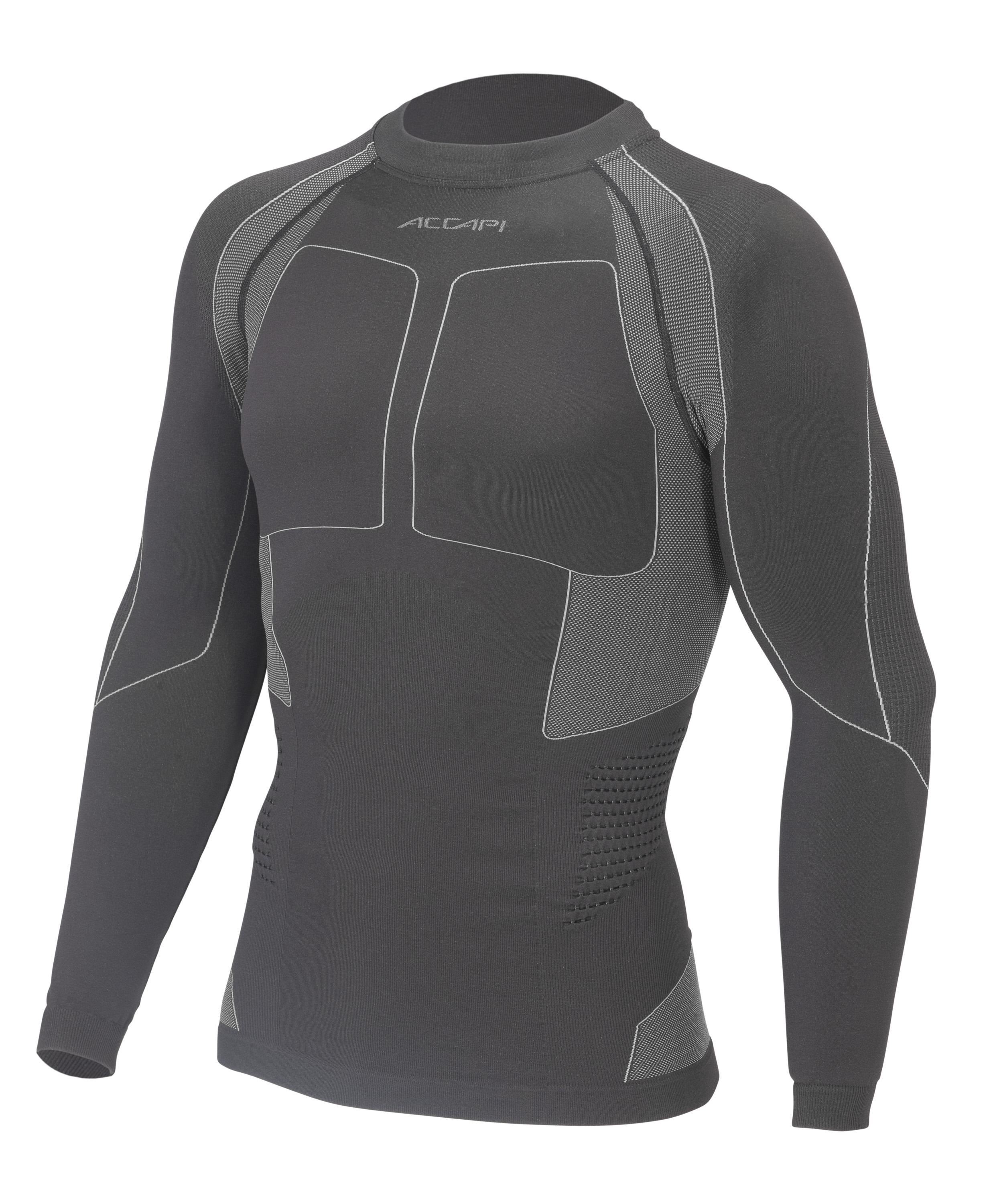 Термофутболка Accapi с длинным рукавом мужская- Polar Bear Black/Antracite