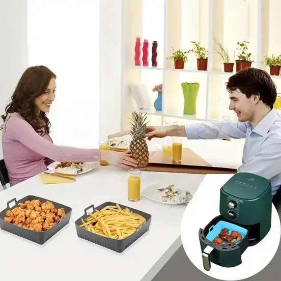 Форма силиконовая квадратная для аэрогриля мультипечи и фритюрницы 23 см (RU-9345) - фото 2 Форма силиконовая квадратная для аэрогриля мультипечи и фритюрницы 23 см (RU-9345) - фото 2