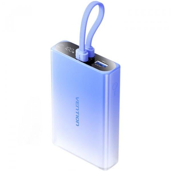 УМБ Vention 10000 mAh 22,5W PD USB-A USB-C In/Out Lightning In/Out Blue