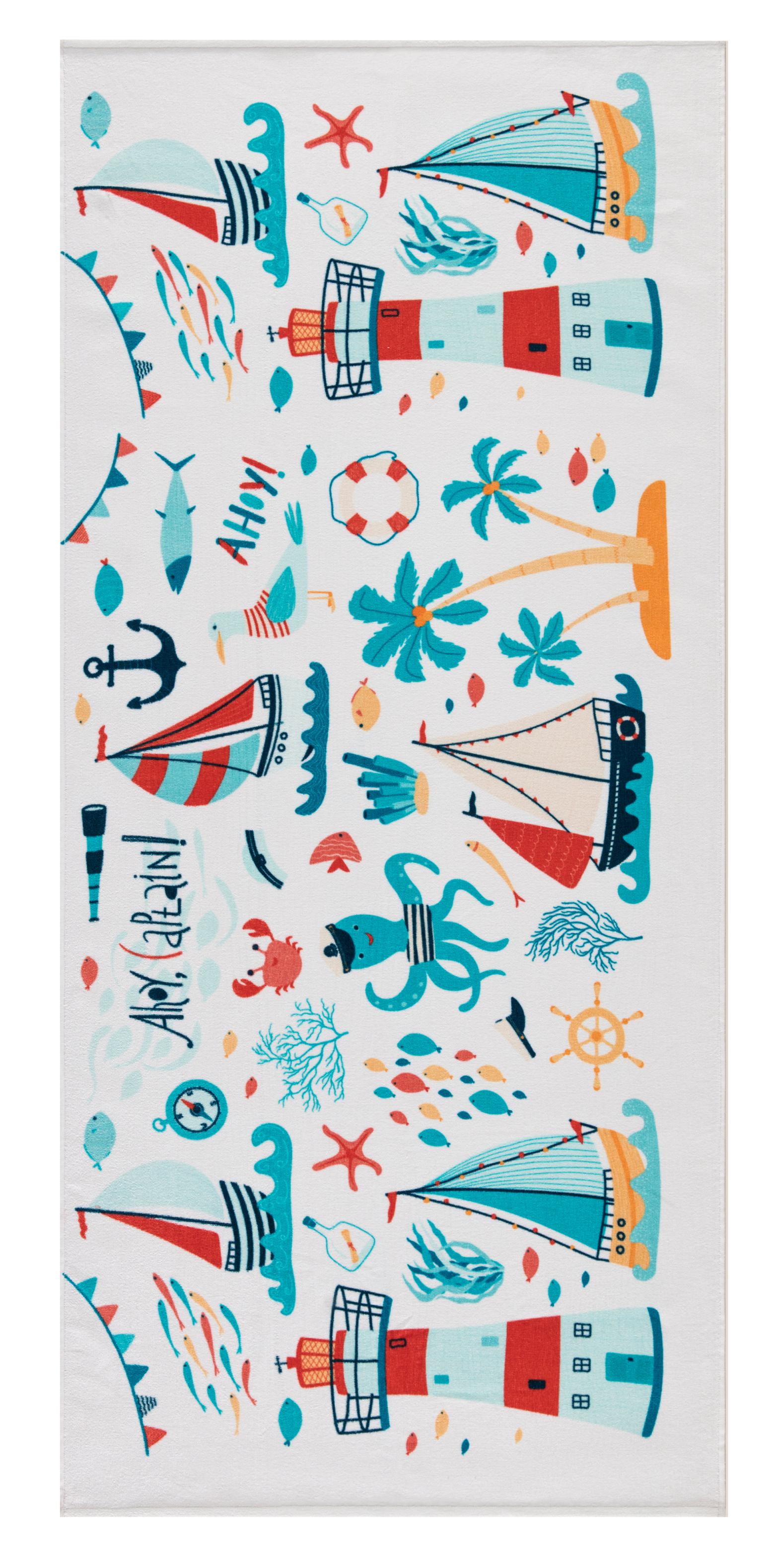 Полотенце пляжное Maisonette Captain 75х150 см 340 г/м2