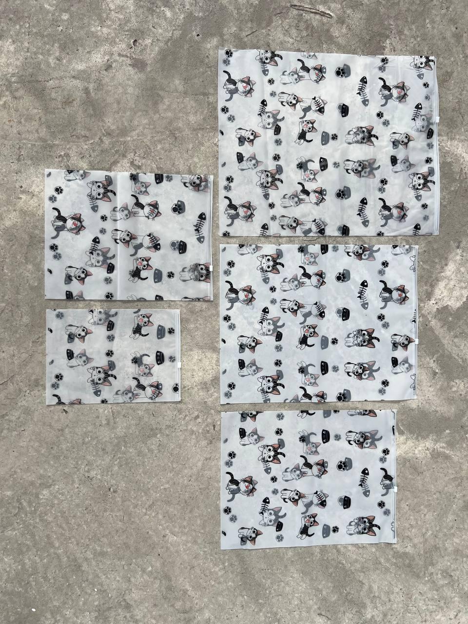 Комплект пакетов с бегунком Котик Рэт 5 шт. (0002)