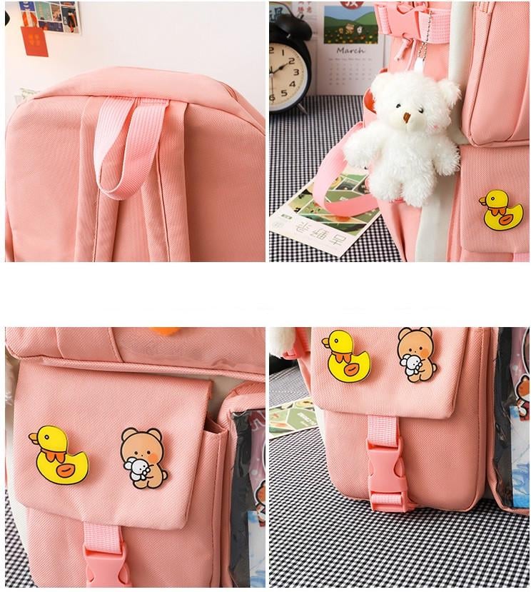 Школьный рюкзак и сумка/косметичка и пенал для девочки Flash 5в1 Розовый (1326621558) - фото 9 Школьный рюкзак и сумка/косметичка и пенал для девочки Flash 5в1 Розовый (1326621558) - фото 9