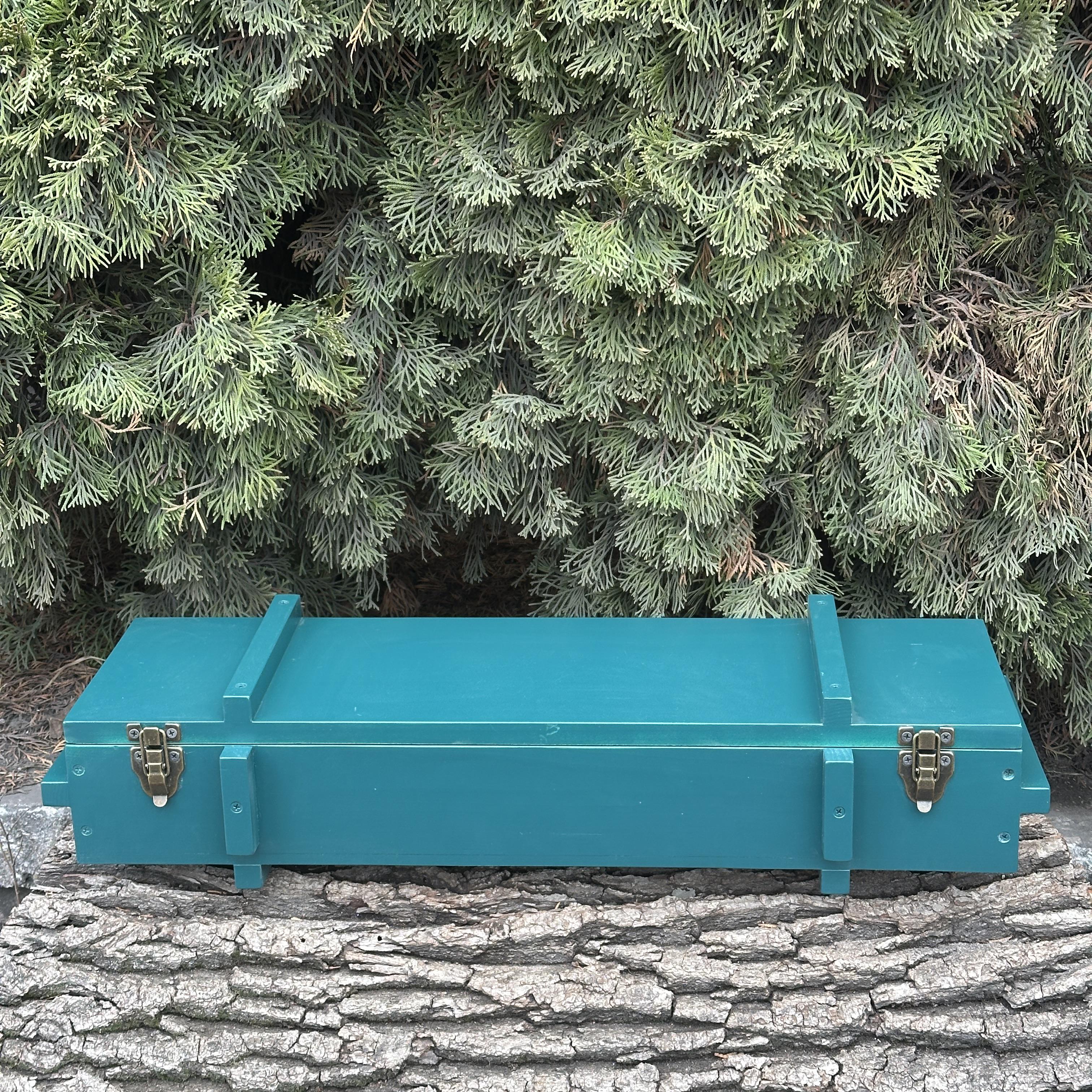 Набір шампурів та аксесуарів Mzavod Комбат із нержавіючої сталі в дерев’яному кейсі 740x250x200 мм 26 пр. Бірюзовий (136-17-1192010000183) - фото 7 Набір шампурів та аксесуарів Mzavod Комбат із нержавіючої сталі в дерев’яному кейсі 740x250x200 мм 26 пр. Бірюзовий (136-17-1192010000183) - фото 7