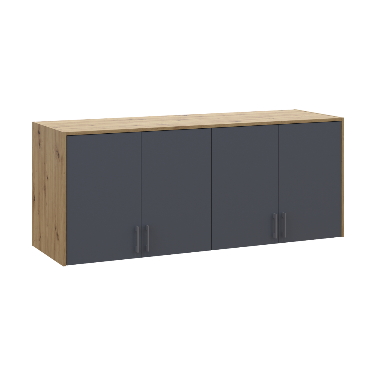 Антресоль висока Doros Ронді 4 ДСП 160х52х65 см Дуб Артізан/Графітовий (41516184) - фото 4 Антресоль висока Doros Ронді 4 ДСП 160х52х65 см Дуб Артізан/Графітовий (41516184) - фото 4