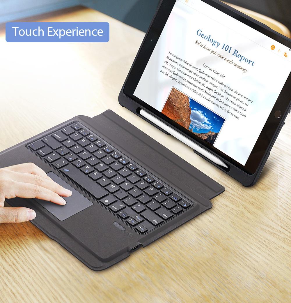 Чехол-клавиатура Dux Ducis Bluetooth Keyboard Touchpad для Apple iPad 8 10,2''/iPad 7 10,2'' Black - фото 2 Чехол-клавиатура Dux Ducis Bluetooth Keyboard Touchpad для Apple iPad 8 10,2''/iPad 7 10,2'' Black - фото 2