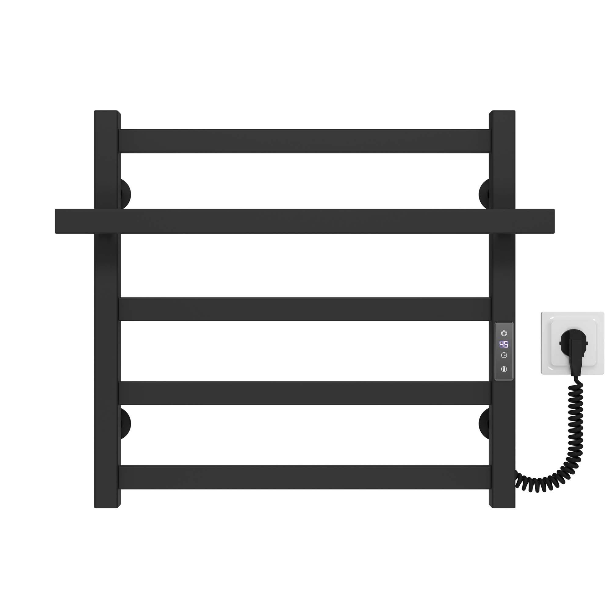 Полотенцесушитель электрический Deffi Nicolе П5 JD04 нержавеющая сталь 500х500 мм Черный (A.NI.50.50.5.EBR2)