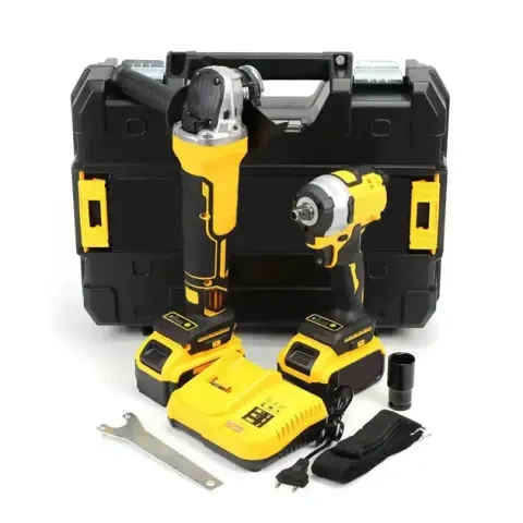 Набор инструментов аккумуляторный в кейсе 2в1 болгарка и гайковерт (2666602734)