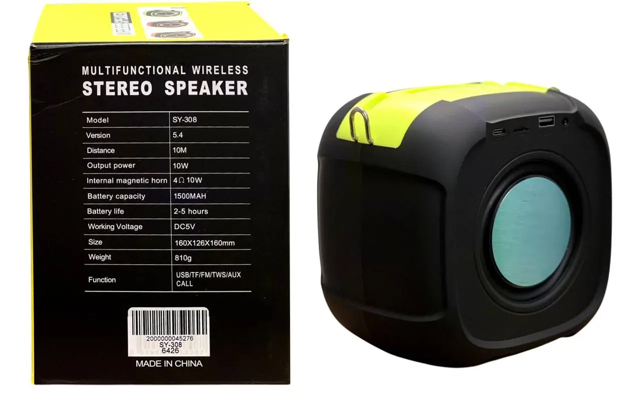 Радиоприемник минидинамик Bluetooth SY-308/6426 USB со встроенной батареей 1500 mAh - фото 2 Радиоприемник минидинамик Bluetooth SY-308/6426 USB со встроенной батареей 1500 mAh - фото 2